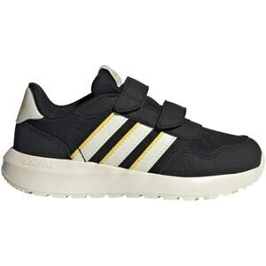 NWT adidas Run 60s Big Kid Sneakers, Black/Off-White/Yellow, 6.5 Unisex